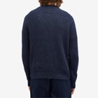 Dries Van Noten Men's Melbourne Marl Crew Neck Jumper in Navy