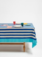 LISA CORTI Nizam Stripes Blu Rectangular Tablecloth