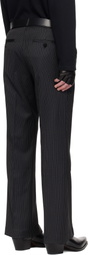 Ernest W. Baker Black Loose Fit Flare Trousers
