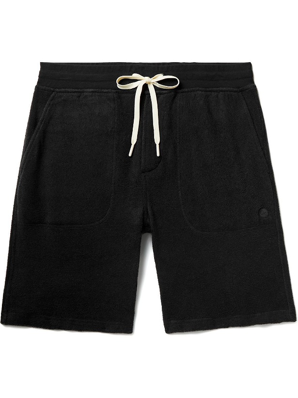 Photo: Outerknown - Hightide Straight-Leg Organic Cotton-Blend Terry Drawstring Shorts - Black