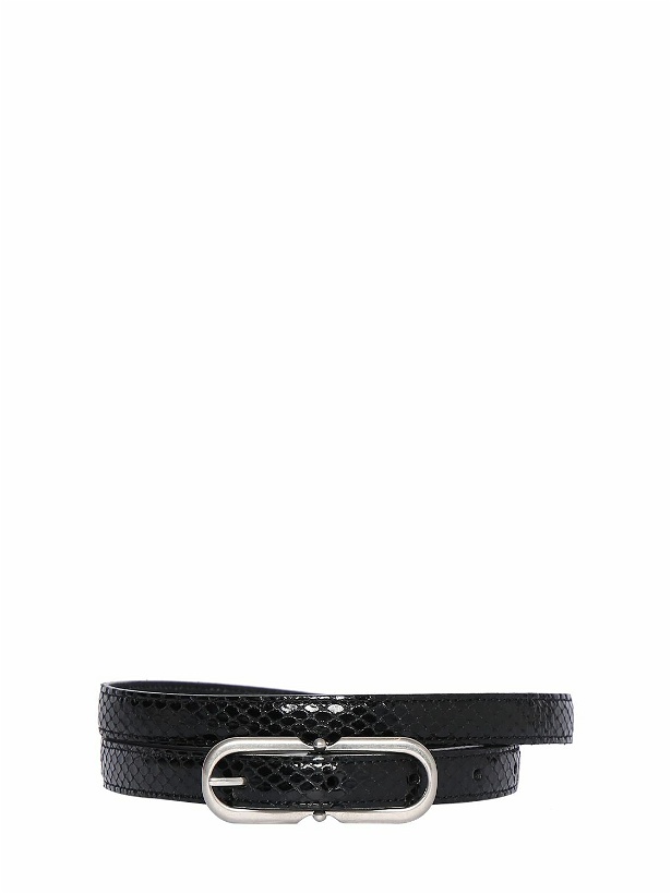 Photo: SAINT LAURENT - Viper Embossed Leather Belt