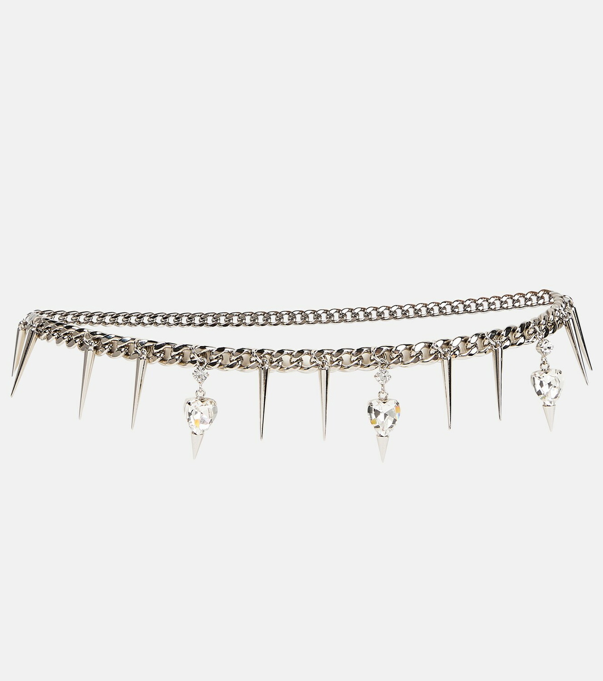 Alessandra Rich Embellished chain belt