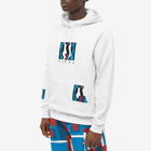 By Parra Men's Zebra Striped P Hoody in Ash Grey