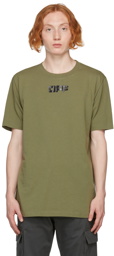 Off-White Khaki Arrows Font T-Shirt