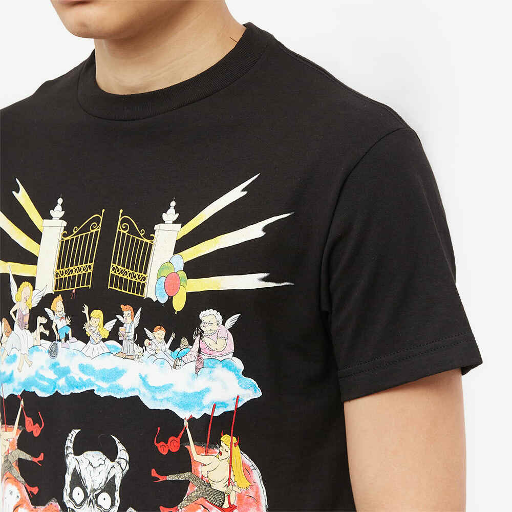 Wacko Maria Men's Neck Face Anniversary T-Shirt in Black