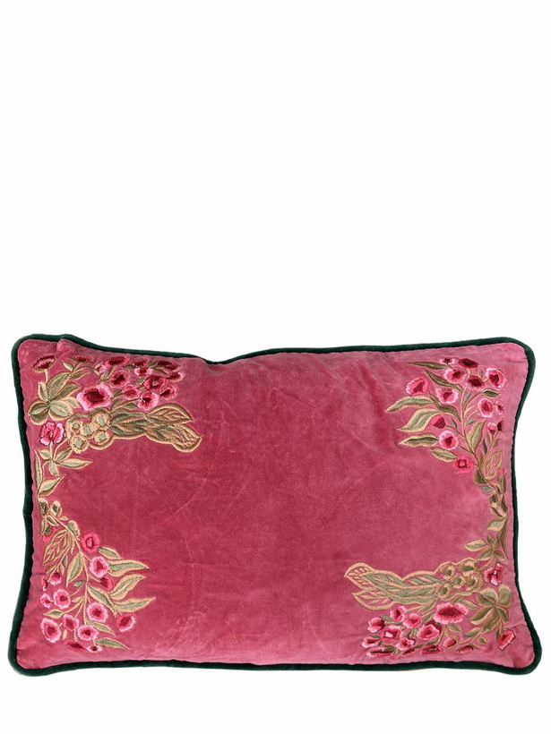 Photo: LES OTTOMANS Embroidered Velvet Cushion