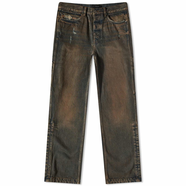 Photo: AMIRI Men's Stack Carpenter Jean in Stone Indigo