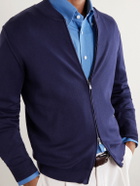 Thom Sweeney - Zip-Up Cotton Sweater - Blue