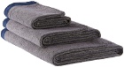 Cleverly Laundry Grey & Navy Stripe Towel Set