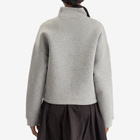 The North Face Women's Mock Neck Relaxed Sweatshirt in Metallic Silver Heather