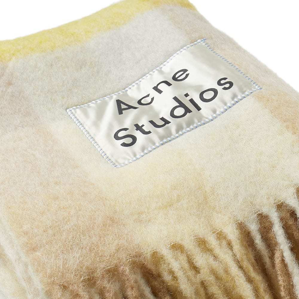 Acne newest Studios Vally Check Blanket - Yellow & Grey