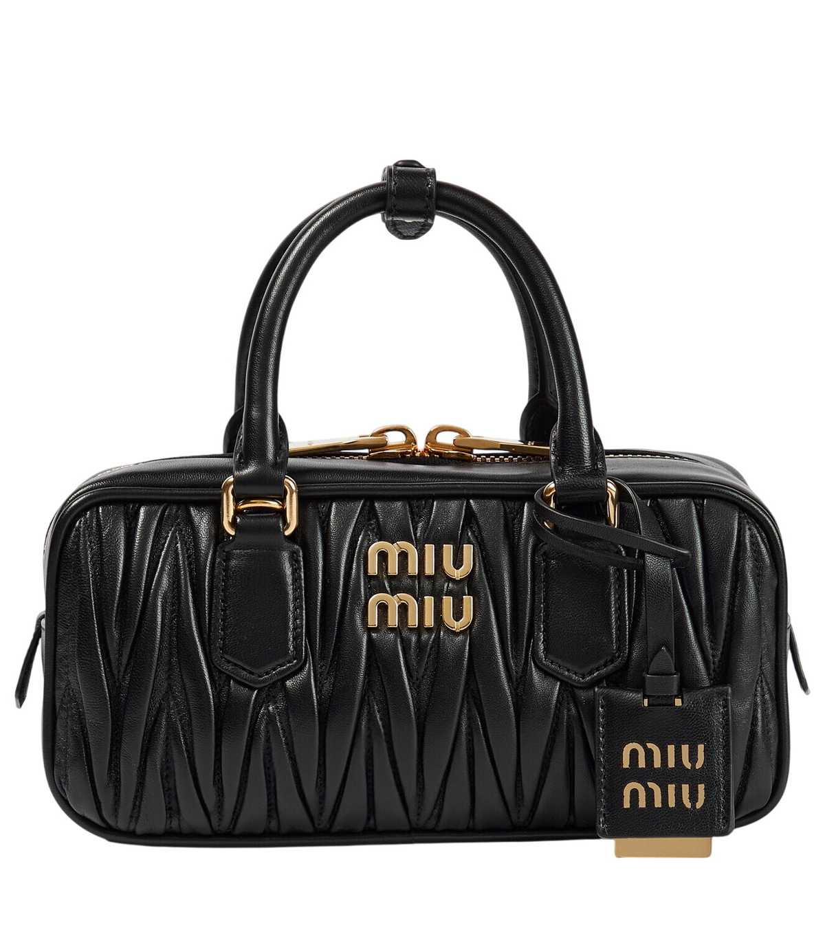 miu miu ブラック パーティーバッグ Miu Miu ミュウミュウ マトラッセ 2WAYバッグ ブラック｜結婚式