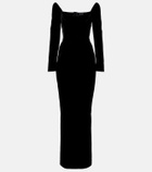 Mugler re/edit Les Méduses velvet corset gown