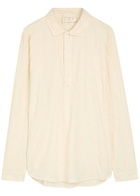 Smr Days Ornos Embroidered Cotton Polo Shirt Beige