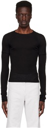 LOW CLASSIC Black Paneled Long Sleeve T-Shirt