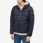 Barbour Men's International Ouston Hooded Quilt Jacket in Navy