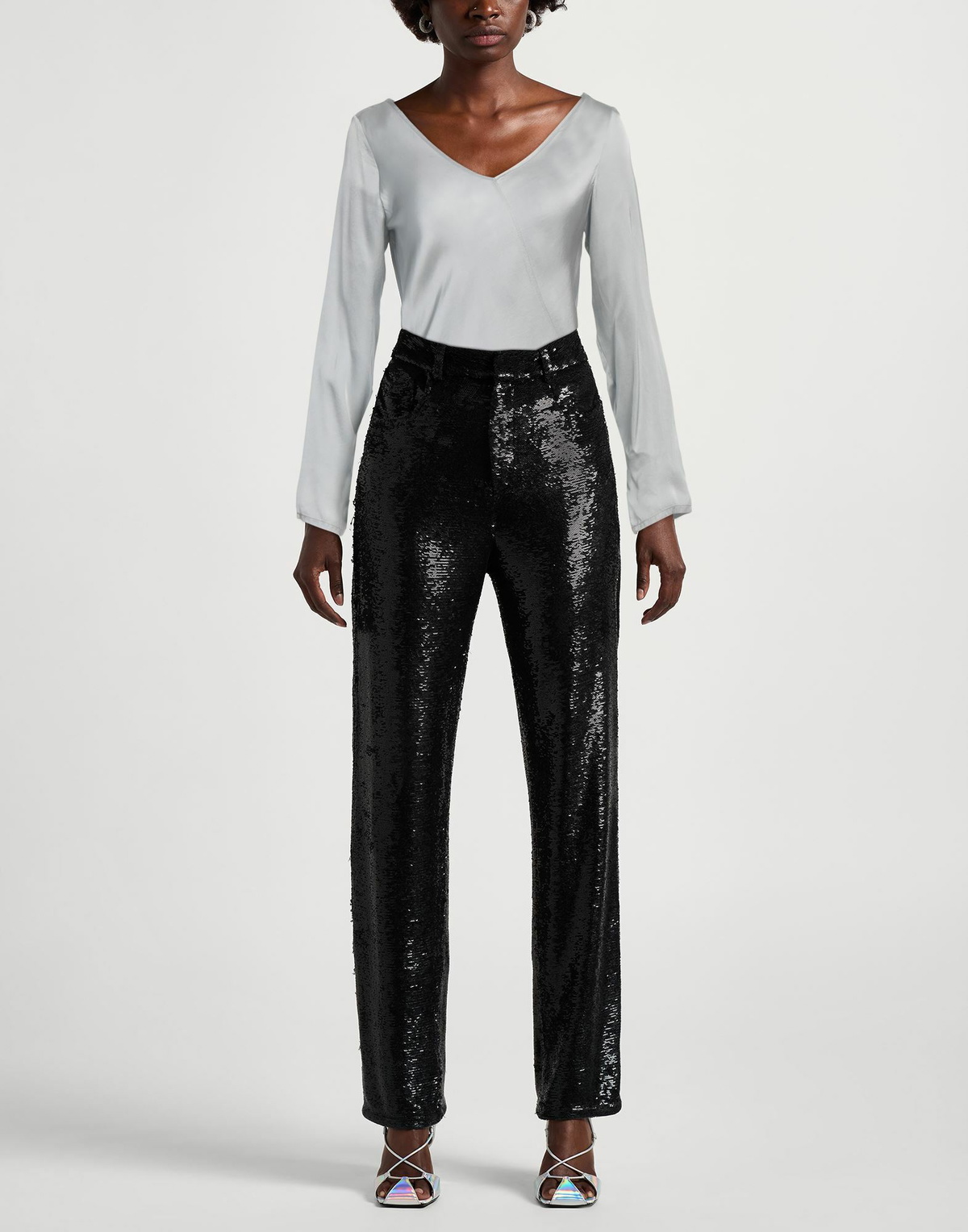Manila Grace Womens Top in Light grey