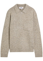 Wax London Alpha Half-zip Wool Polo Jumper Beige