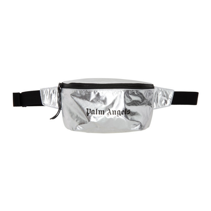 Photo: Palm Angels Silver Logo Fanny Pack