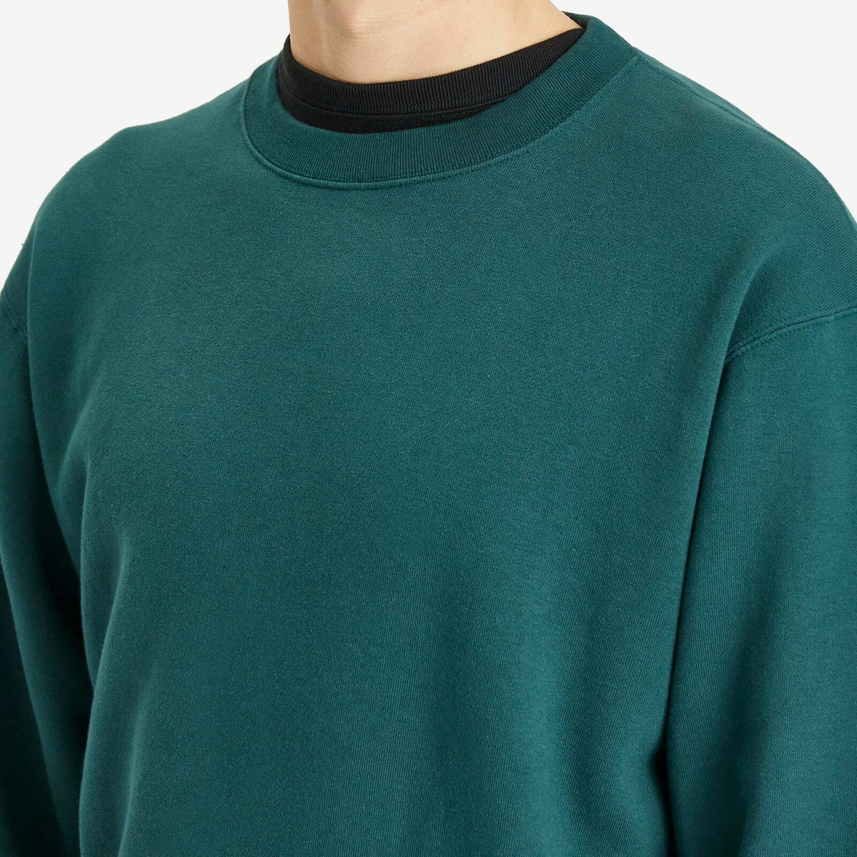 Beams Plus Men's Crew Sweatshirt in Dark Green