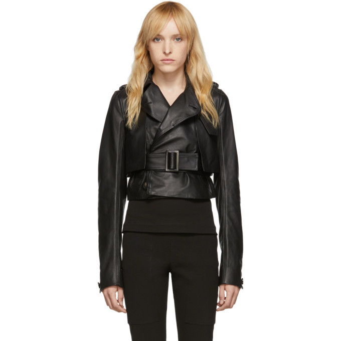 Rick Owens Black Short Trench Jacket Rick Owens