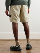 Stone Island - Straight-Leg Logo-Appliquéd Cotton-Blend Canvas Cargo Shorts - Neutrals