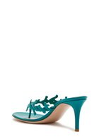 Gianvito Rossi Ocean 70 Patent Leather Thong Mules Teal