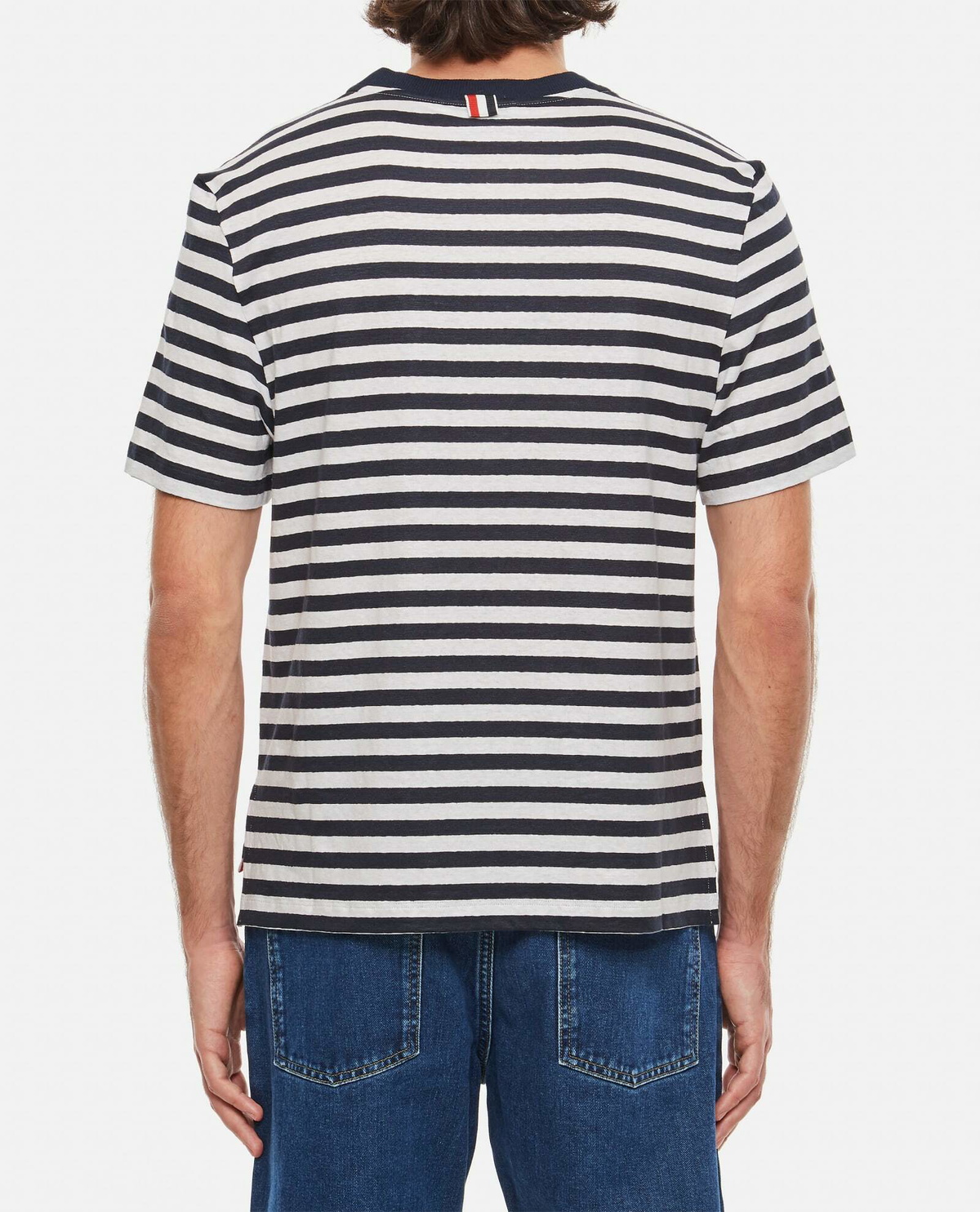 【送料&関税込】Thom Browne Linen Striped Pocket T-shirt Thom Browne Linen Striped Pocket T-shirt Thom Browne