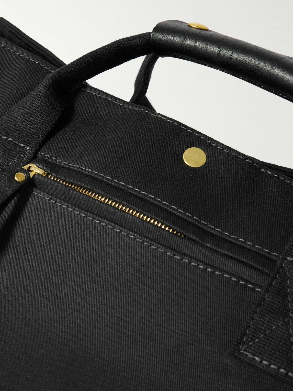Bennett Winch - Leather-Trimmed Cotton-Canvas Suit Carrier and Holdall