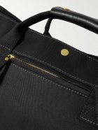 Bennett Winch - Leather-Trimmed Cotton-Canvas Suit Carrier and Holdall
