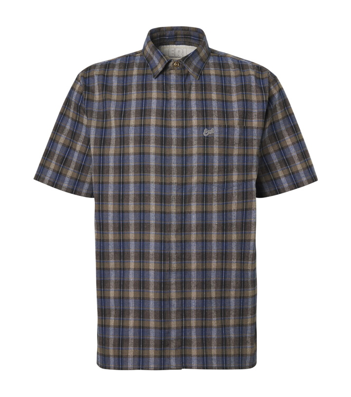 Photo: ERL Checked cotton-blend shirt