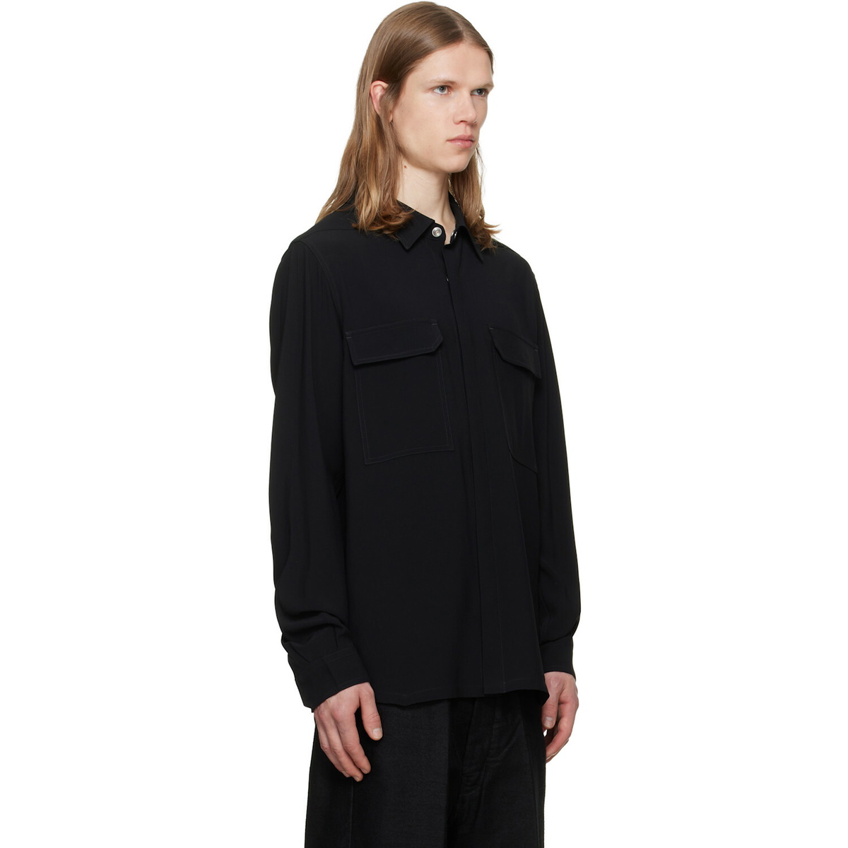 Rick Owens Black Tower Overshirt