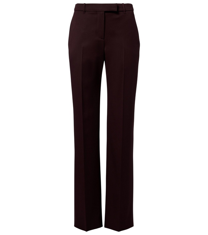 Photo: McQueen Wool grain de poudre straight pants