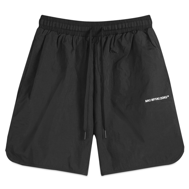 Photo: MKI Men's Crinkle Nylon Track Shorts in Black
