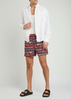 Emporio Armani Logo-print Shell Swim Shorts Red