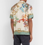 Gucci - Camp-Collar Printed Silk-Twill Shirt - Ivory