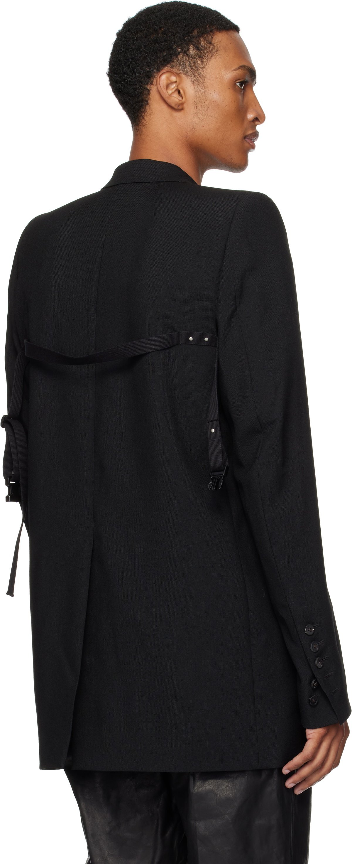 Rick Owens Black Concordians Dirt Tailored LS Blazer Rick Owens