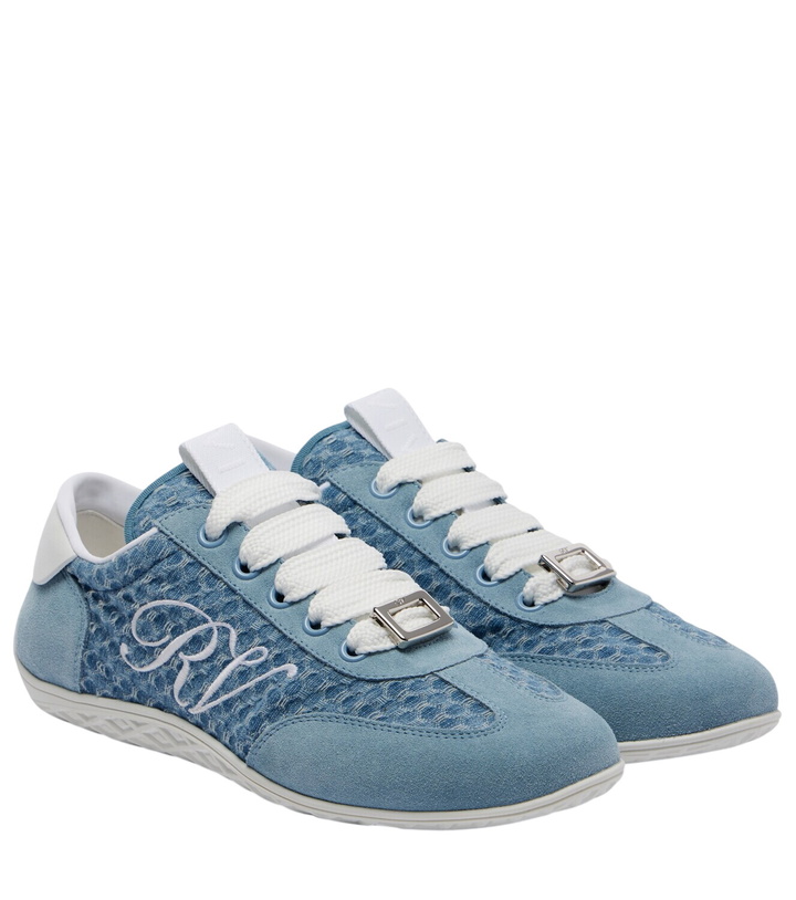 Photo: Roger Vivier Viv' suede-trimmed sneakers