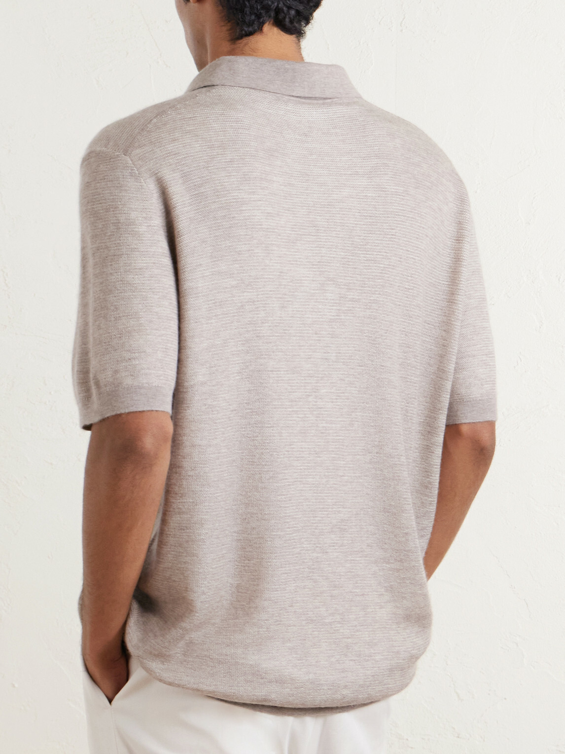 Loro Piana - Manipur Cashmere and Silk-Blend Polo Shirt - Neutrals