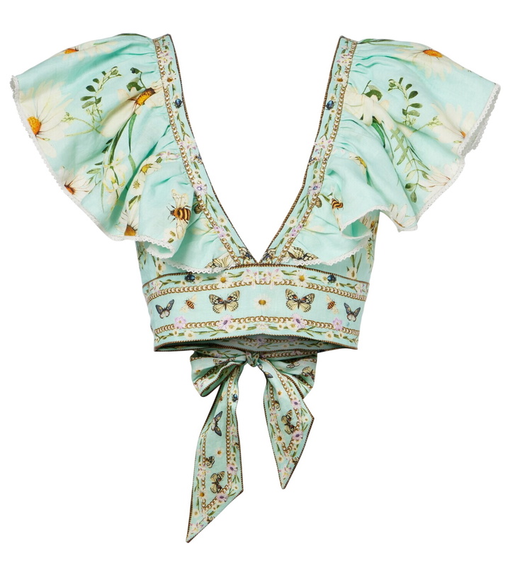 Photo: Camilla Floral linen crop top
