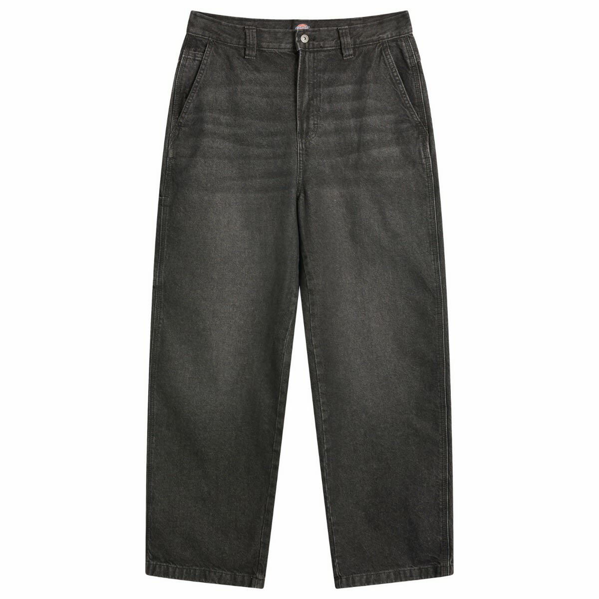 Dickies Men's Double Knee Denim Pants in Black Denim Dickies