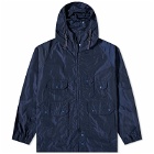 Engineered Garments Men's Atlantic Parka Jacket in Dark Navy Memory Polyester