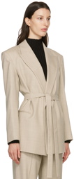 Blossom Beige Wool Millie Belted Jacket