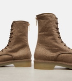 Max Mara Baker cashmere combat boots