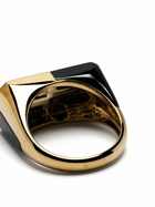 Yvonne Léon 9K Yellow Gold Bague Damier Onyx Ring