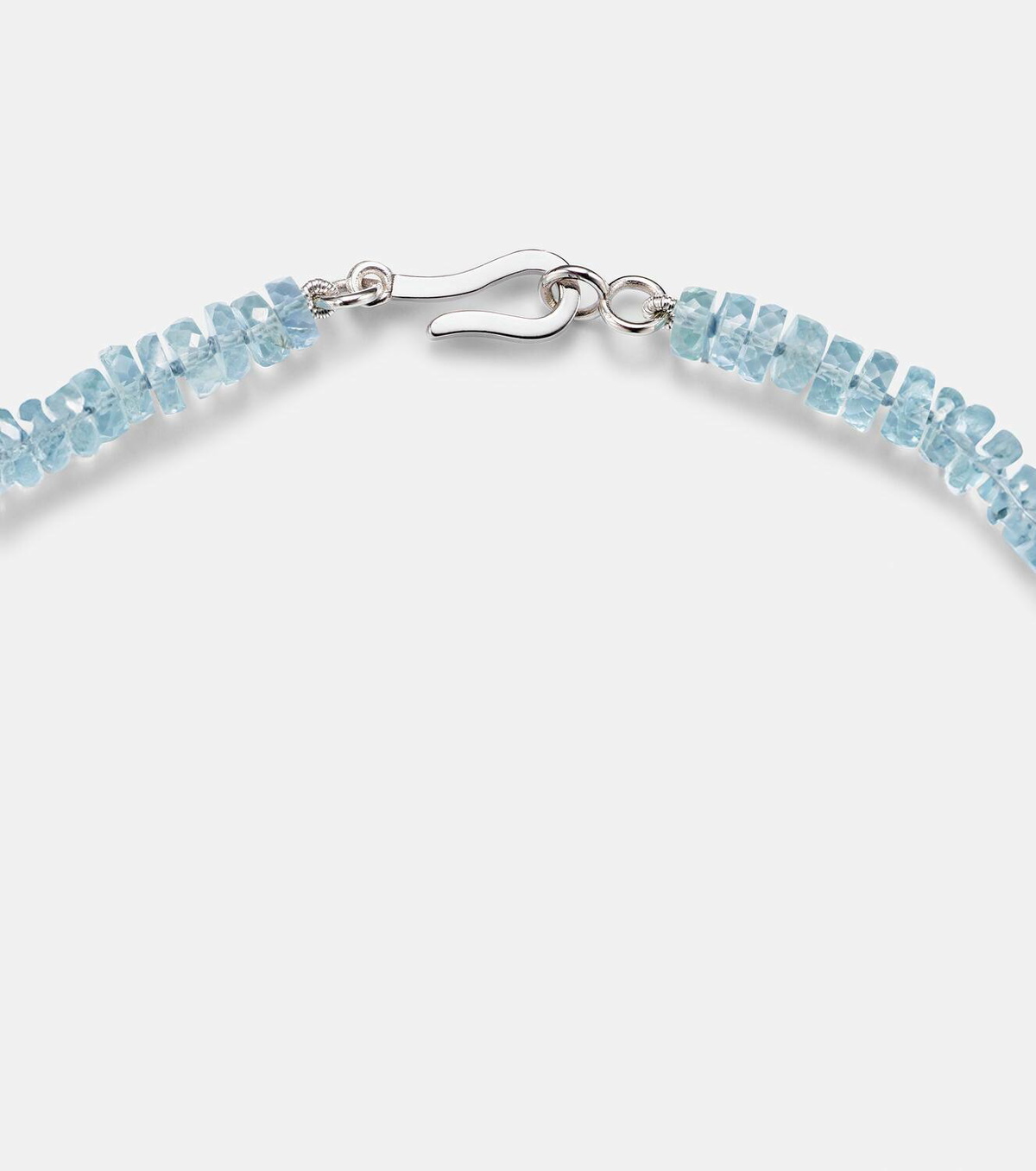Ileana Makri 18k white gold necklace with aquamarines