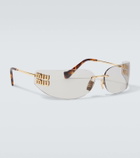 Miu Miu Logo oval sunglasses