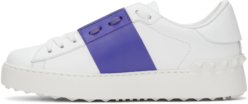 Valentino Garavani White & Purple Open Skate Sneakers - ShopStyle