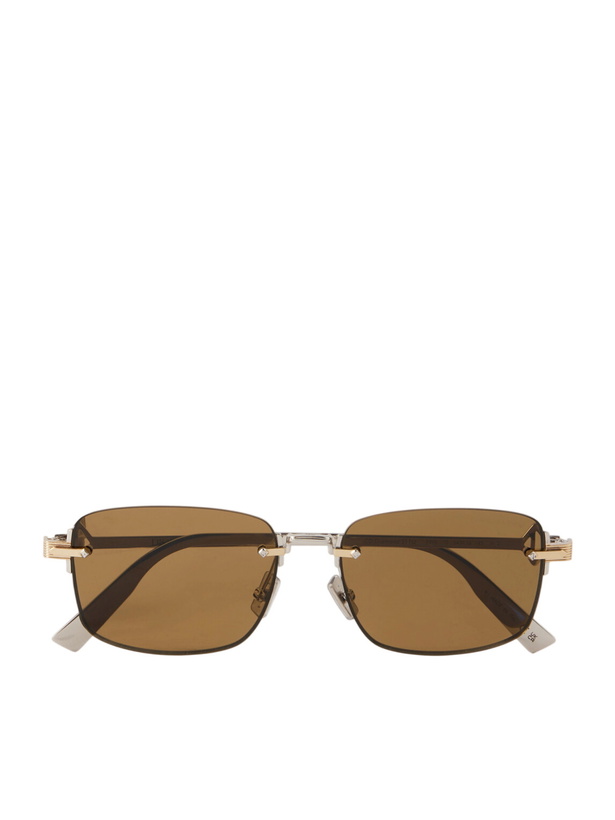 Photo: Dior Eyewear - Square-Frame Silver-Tone Sunglasses