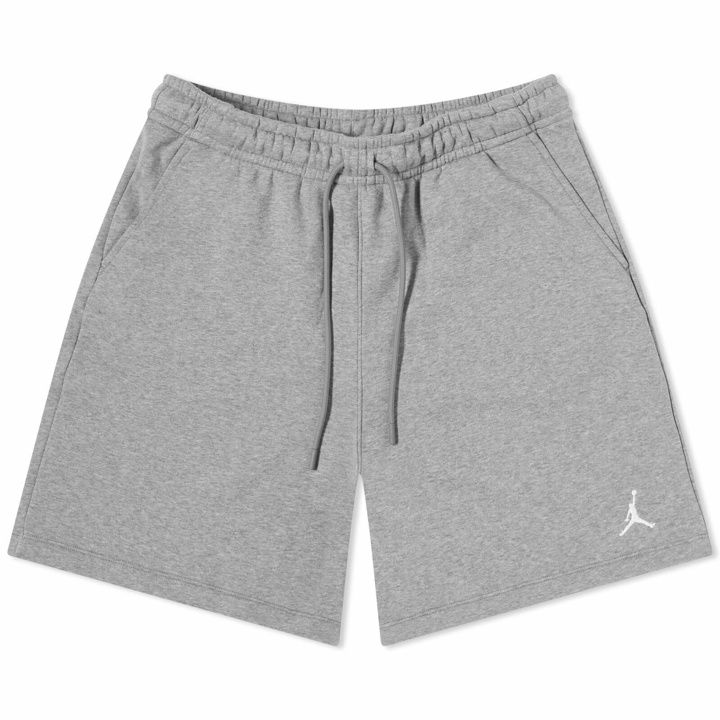 Photo: Air Jordan Men's Essential Fleece Short in Carbon Heather/White